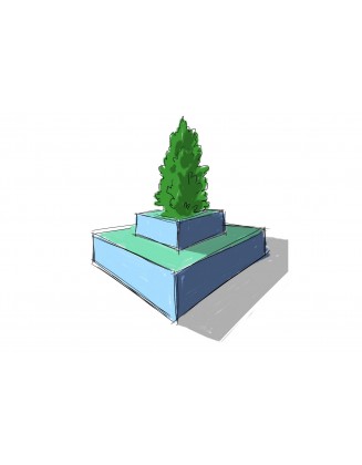 Maquette Jardinière Banc N°4