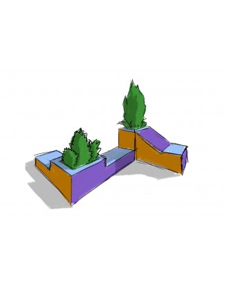 Maquette Jardinière Banc N°3